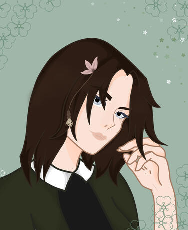 Bust up - Smooth lineart - Full lips - Full eyebrows